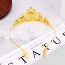 TOBATOBA Queen of Hearts Crown Red Tiara Red Descendants Costume Queen of Hearts Costume Women Girls Dress Accessories for Halloween Cosplay Prom Party