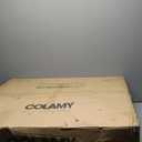 COLAMY Bar Stools Set of 2, Counter Height Bar Stools, Upholstered Counter Stools with Wood Legs for Kitchen Island Dining Room Bar, Beige