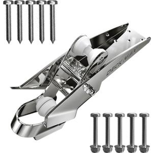 Bow Anchor Roller 316 Stainless Steel Marine Grade Hinged Self-Launching Bow Roller for Delta Anchors