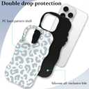 ZIYE Wave Design for iPhone 16 Pro Max Case, Cute White Leopard Pattern for Women Girls Men 2 in 1 Shockproof Bumper Scratch Resistant Protective Cover