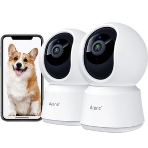 ARENTI 5G 4MP Pet Camera, No Subscription Indoor Security Camera for Dog/Cat/Baby, Free Phone App, Dual-Band WiFi, Auto Tracking, Super Night Vision, 2-Way Talk, 64G Local Storage(P2Q 64G 1PC)