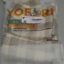 Gingham Tablecloth Rectangle Table Cloth Heavy Duty Cotton Checkered Table Cover for Spring Picnic Kitchen Dining(C-Beige, 52x98 inch)