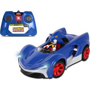 NKOK Team Sonic Racing 2.4GHz Radio Control Toy Car with Turbo Boost - Sonic The Hedgehog 601, Features Working Lights, Adjustable Front Wheel Alignment, Super Fun and Easy, Ages 6 and up