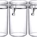 Amazing Abby - Cathy - 70-Ounce Plastic Canister (Set of 3), Plastic Airtight Food Container, Stackable for Pantry Storage, BPA-Free and Shatter-Proof, Perfect for Home and Commercial Use