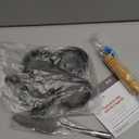 Cast Iron 4-Cup Egg Pan, Small Omelette Pan with Turner & Oil Brush, Breakfast Pan for Eggs Pancakes Sandwiches Burgers, Suitable for Gas Stove & Induction, Naturally Nonstick with Seasoning, 6.6inch