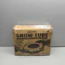 Snow Tube, 45''/48'' Rubber Snow Tubes with Commercial Grade Canvas Cover for Kids & Adults, Inflatable Heavy Duty Snow Sled Thickened Hard Bottom with Tow Strap, Sleds Winter Gifts