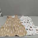 david's kids 100% Organic Cotton Baby Sleep Sack 12-18 Months, Ultra Soft Baby Wearable Blankets with 2-Way Zipper, 2 Pack Comfy Toddler Sleeping Bags for Boys Girls Neutral, Large Size, Woodland