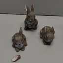 2 Pcs Bunny Decor Figurines Garden Decorations, Cute Bunny Yard Statues Outdoor, Easter Rabbit Statues, Hand-Painted Resin Animal Figurines for Home Table Decor