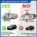 For 2005-2007 Chrysler Town & Country Headlights Assembly Replacement Headlight Compatible with 05 06 07 Chrysler Town & Country with Bulbs