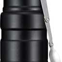 Charcy 17oz Thermo for Hot Food, Insulated Lunch Food Container with Folding Spoon QB - Black