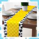 6 Pcs Cartoon Table Runner Cartoon Birthday Party Supplies 1.08 x 6 ft Linen Table Cover Supplies for Birthday Party Decorations (Classic)