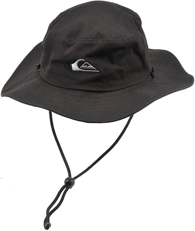 Quiksilver Men's Bushmaster Sun Protection Floppy Visor Bucket Hat (Large-X-Large, Black)