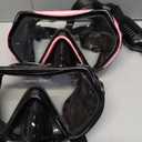 Snorkeling Gear for Adults, JRing Snorkel Mask Set with 180 Degree Tempered Glass Anti Fog Goggles Scuba Dry Top Snorkel for Swimming, Scuba Diving Mask for Men Women (Black+Pink (2 Pack))