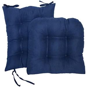Rocking Chair Cushion Pad, 2 Piece Indoor/Outdoor Rocking Chair Cushions Set Non-Slip Overstuffed Patio Chair Cushion, Navy Blue