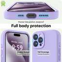 LOVE 3000 Designed for iPhone 15 Pro Case, Premium Silicone with [Soft Anti-Scratch Microfiber Lining] Shockproof Protective Phone Case for Men Women Girls 6.1", Light Purple