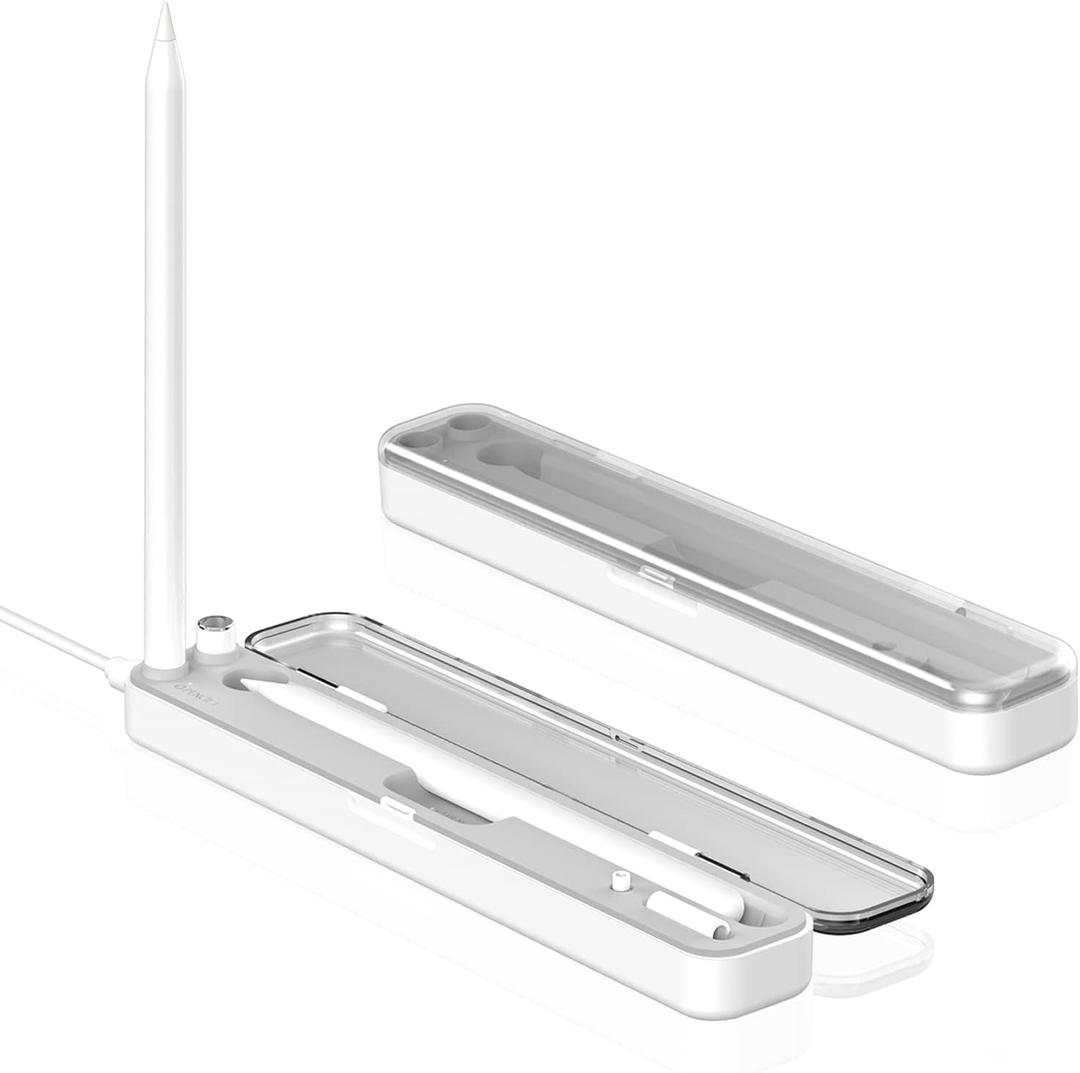 AreMe 2 in 1 Charging Case Compatible with Apple Pencil 2nd and 1st Generation, Magnetic Wireless Charger Dock for Pencil 2nd Gen, Portable Travel Case Storage Box for iPad Pencil