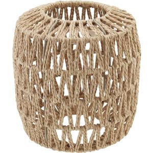 RTNLIT Handmade Woven Lampshade Replacement 7.08" D7.48" H, Retro Boho Rattan Lamp Shade for Table Floor Pendant Light, Small Natural Wicker Lampshade for Home Decor