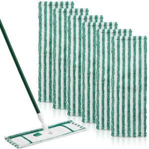 Microfiber Mop Refill for Libman Wet & Dry Microfiber Mop, 6 Pack Washable Mops Pads + 1 Count Laundry Bag