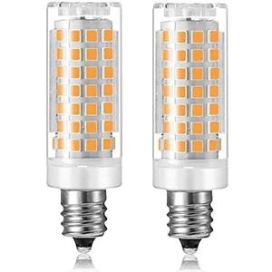 2 Pack E11 LED Bulb Not-Dimmable Mini Candelabra Bulbs/for Ceiling Fan, Chandelier Lighting, Pendants, Table Lamps,S3108 Replacement Q75CL/MC -JD T4 E11 Mini Candelabra Base (Cool White)