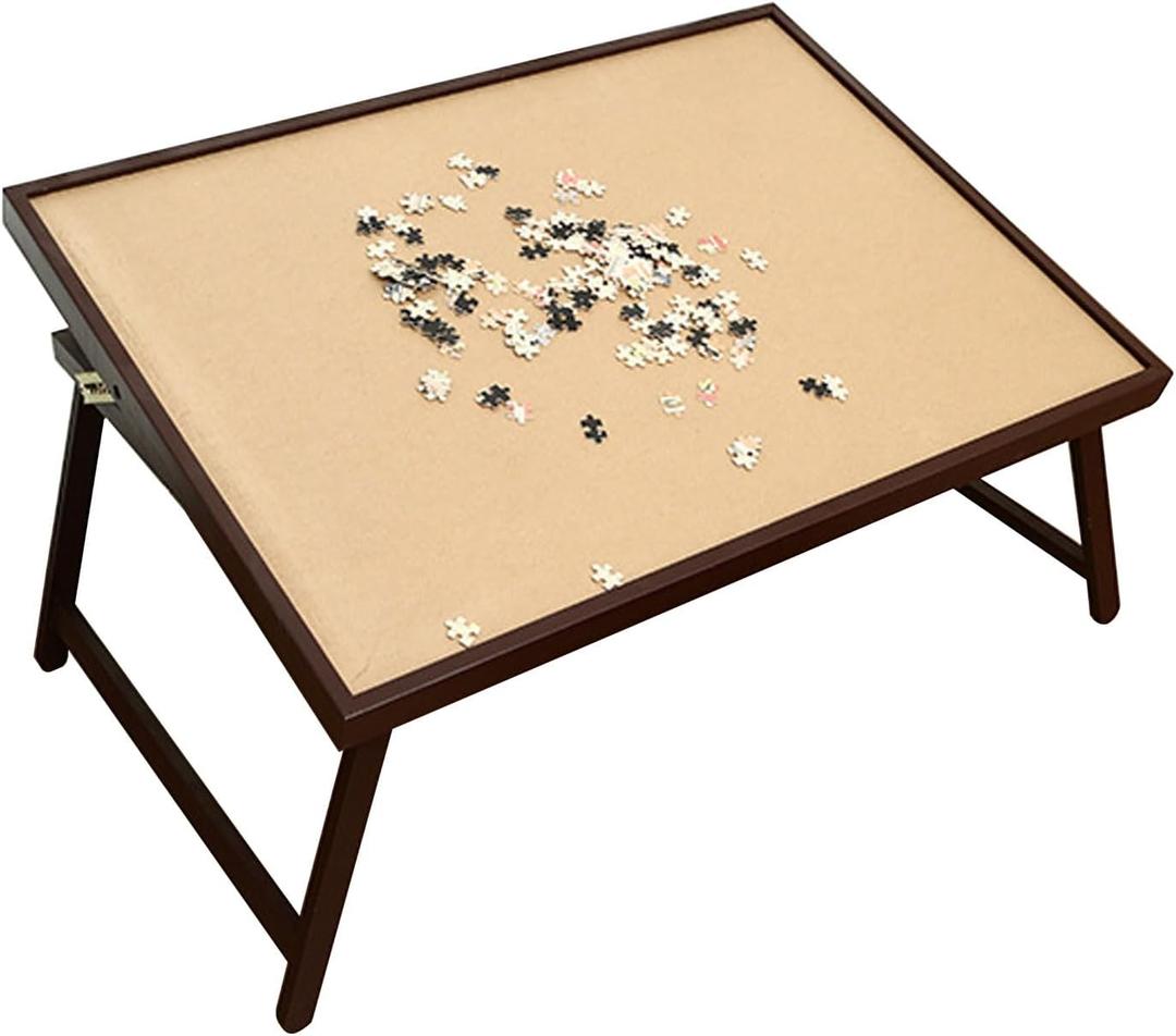 G TALECO GEAR Jigsaw Puzzle Table with Drawers, Legs and Cover, Black Puzzle Board for Adults 1500 Pieces, Puzzles Accessories, 34.3 "x 26.5"