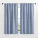NICETOWN Blackout Curtain Panels for Kitchen - (Vintage Blue Color) 34x63 Inch, 2 Panels Set, Thermal Insulated Room Darkening Blackout Drapes/Draperies with Rod Pocket & Back Tab for Window