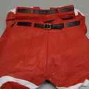 MSQ 10PCS Christmas Decorations Gift Bags Candy Bags Santa Pants Style Lovely Treat Bags Wine Bottle Bags Best for Wedding Holiday New Year (Big Size)