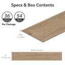 Mysflosy Peel and Stick Floor Tiles, Self-Adhesive Luxury Vinyl Flooring Plank, 6'' x 36'', 36 Pack 54 Sq.Ft, Waterproof DIY Deep Wood Grain Planks Easy to Install for Kitchen, Living Room