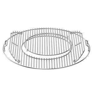 Skyflame Charkettle Double-Side Hinged Cooking Grate, Gourmet BBQ System Replacement Grill Grid Compatible with Weber 8835, Performer, 22" Charcoal Kettle Grills