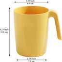 Berglander Plastic Coffee Mugs Set of 8, Mutil Color Plastic Cups with Handles 15oz, Reusable Water Cup, Easy to Carry, Great for Home, Garden, Picnic, Camping, Outdoor