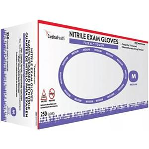 Cardinal Health Flexal Touch Nitrile Exam Gloves, Medium, Case of 2500 Glove