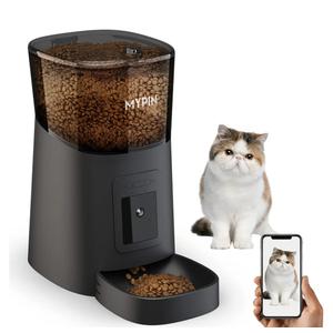 MYPIN Automatic Cat Feeder, 6L WiFi Automatic Video Pet Feeder Cat Food Dispensers Cat Feeder Automatic with Timer Feeding & Watering Supplies for Cats 2-Way Audio Mobile Phone Control MYPIN Automatic Cat Feeder, 6L WiFi Automatic Video Pet Feeder Cat Food Dispensers Cat Feeder Automatic with Timer Feeding & Watering Supplies for Cats 2-Way Audio Mobile Phone Control
