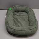 Orthopedic Cat Bed for Puppy and Kitten,Soft Cat Beds for Indoor Cats,Washable Dog Bed with Removable Cover&Non-Slip Bottom with Four-Sided Bolster Green S (Small (20 x 18 Inch))