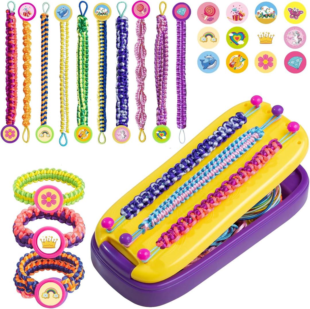 Simfunso Friendship Bracelet Making Kit for Girls, Gift for 7 8 9 10 11 12 Year Old Girls, Present for Teen Girl, Arts and Crafts Kit for Kids Ages 8, Birthday Gift Toys for 8-12 Years Old (purple)