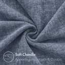 MIULEE Pack of 2 Couch Throw Pillow Covers 20x20 Inch Soft Dark Grey Blue Chenille Pillow Covers for Sofa Living Room Solid Dyed Pillow Cases