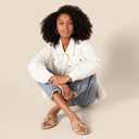 Amazon Essentials Women's Twist Slide Sandal (6, Beige)