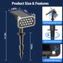 WdtPro Solar Spot Lights Outdoor Waterproof, Bright Solar Lights Outdoor with 16 Extra-Large LEDs, 3 Modes Landscape Spotlights, 2-in-1 Solar Powered Light for Yard Flag Garden, 6 Pack, Warm White