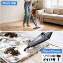 SENMO Steam Mop, 14-in-1 Detachable Steam Cleaner for Home and Floor, 1300W 228F Deep Cleaning MultiPurpose Steamer with 14 Attachments for Floor, Tile, Grout, Furniture, Carpet, Wall (Black)