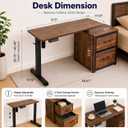 NORTHSKY Electric Standing Desk with Storage, 32x18 Inches Small Height Adjustable Sit Stand Up Desk with Storage for Home Office Computer Workstation, 3 Memory Preset, 1 Hook, Brown