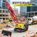 Reobrix RC Crawler Crane Building Blocks Set Remote Control Crane Model, 19.96x2.56x20.98 inch