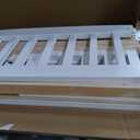 Merax Twin Over Twin Bunk Bed with Slide, Low Bunk Bed Frame with Convertible Ladder & Detachable Fence, Solid Pine Wood Structure for Bedroom, White