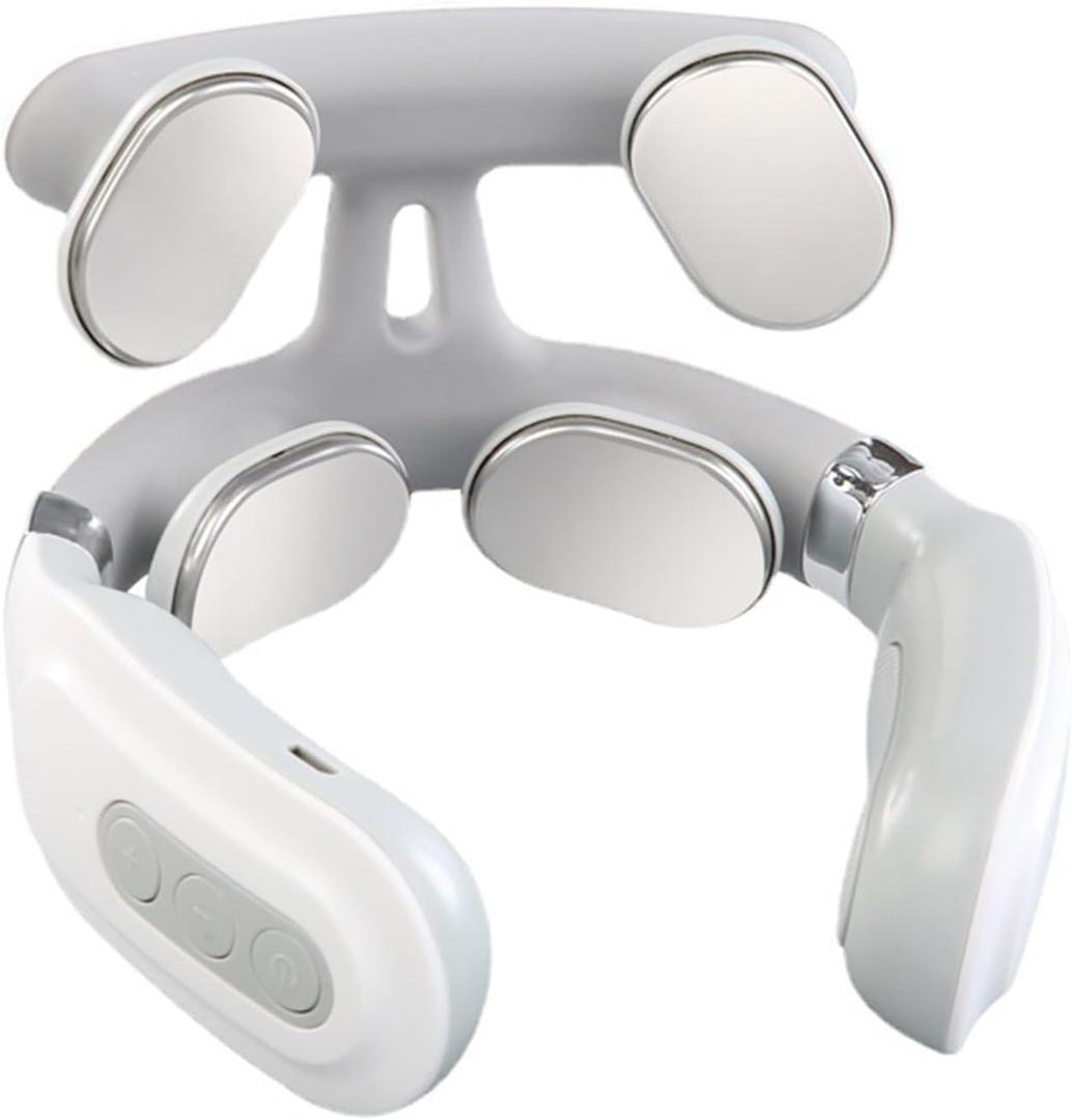 Pulse Neck Massager, 2026 2.0 Upgraded 4-Head Portable Neck Massager with Heat, 6 Modes 16 Levels for Home Relaxation & Personal Comfort, Ergonomic Design, Portable, Lightweight