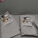 YoungsTex Linen Textured Blackout Curtains for Bedroom, Full Room Darkening Linen Window Curtain Drapes with Thermal Insulated Liner for Farmhouse Grommet, 2 Panels, 52 X 63 Inch, Birch