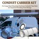Conduit Carrier Kit Fit 6 Inch PVC Pipe Security Upgraded PVC Conduit Carrier Roof Rack Accessories for Cargo Rack Mounting Hardware Included Pipe Racks for Truck for Providing Extra Storage
