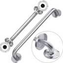 Handicap Grab Bars, 2 Pack 18 Inch Shower Grab Bar for Seniors, 304 Stainless Steel ADA Grab Bars for Bathtubs and Showers, Toilet, Safety Shower Handles for Elderly, Disabled, Injury (Brushed Nickel)