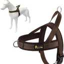 Plutus Pet No Pull Dog Harness with Breathable Mesh Padded, Adjustable Reflective Escape Proof Dog Harness, Quick Fit Dog Vest Harness for 
(M, Chocolate) (M: chest 19.7"-25.2")