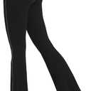 Sunzel Flare Leggings for Women High Waist Workout Leggings with Pockets Tummy Control Wide Leg Flared Yoga Pants (Medium, Black)