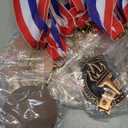 Landical Gold Silver Bronze Medals Bulk 2" Torch Award Medals with Neck Ribbon Metal Winner Awards for Adults Competitions Sports Football Basketball Tennis Events Party Tournaments Prizes