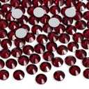 Jollin Glue Fix Crystal Flatback Rhinestones Glass Diamantes Gems for Crafting Nail Art Crafts Decorations Clothes Shoes 2.0mm (ss6 2880pcs, Dark Siam)