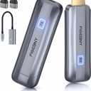 Wireless HDMI Transmitter and Receiver 4K, FIGEBNY Wireless HDMI Extender Sender Kit 2.4G/5G for Streaming Video Audio to Monitor for TV Box/PC/Laptop/HDTV/Projector Camera Portable Gray