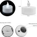 2 x YIWER 24pcs Flameless Tea Lights Candles Realistic LED Flickering Operated Pumkin LED TeaLights Candles Long Lasting Electric Fake Candles Decoration for Party and Gifts Ideas (Cold White)